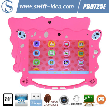 7 Inch Cartoon Multi Colors A23 Dual Core Android 4.4 Tablets for Kids (PBD725E)